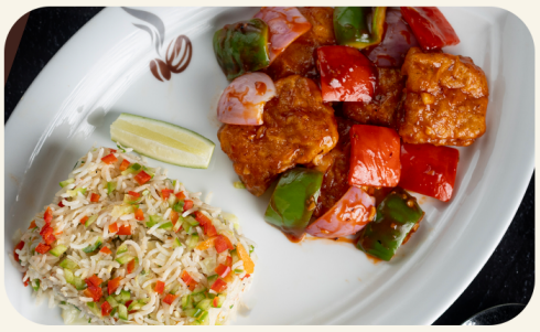 DORY FISH WITH BRAISED CAPSICUM